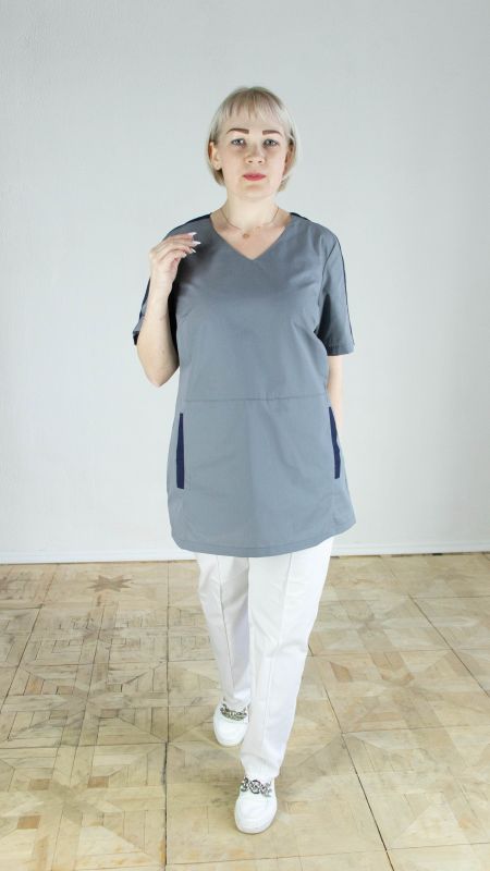 Блуза медицинская женская 23с13-490 (цвет - серый)