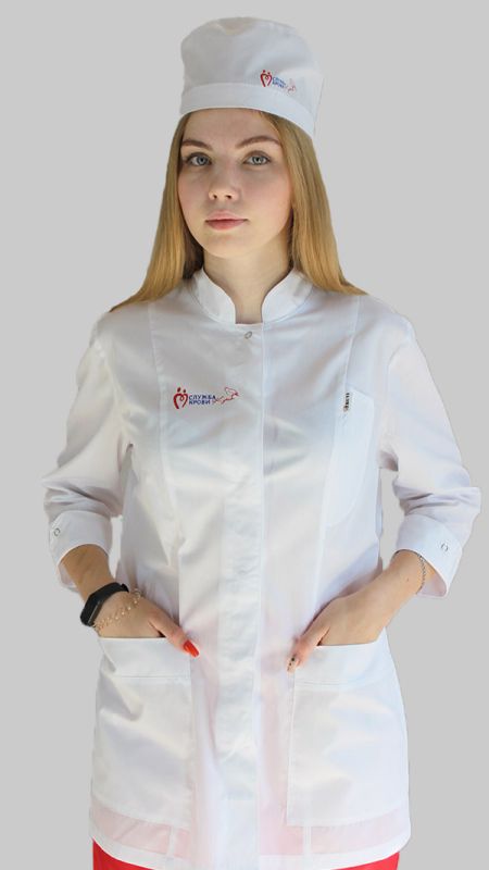 Блуза медыцынская ў карпаратыўным стылі