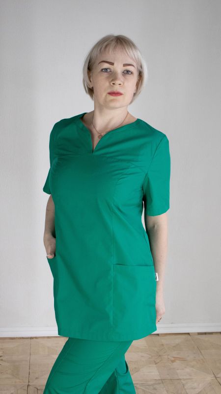 Блуза медицинская женская 23с7-490 (цвет - зелёный)