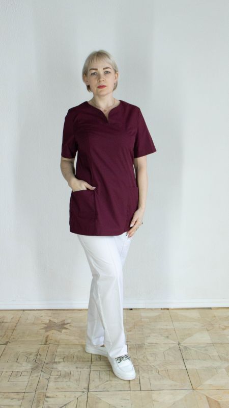 Блуза медицинская женская 23с7-490 (цвет - бордо)