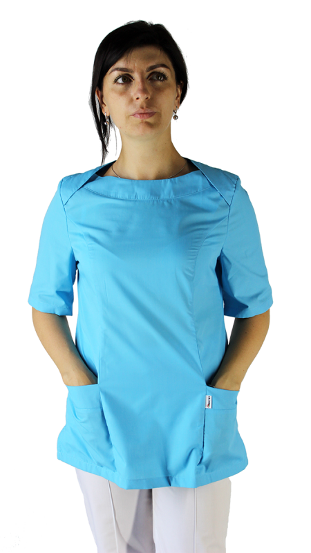 Блуза жаночая медыцынская з кароткім рукавом