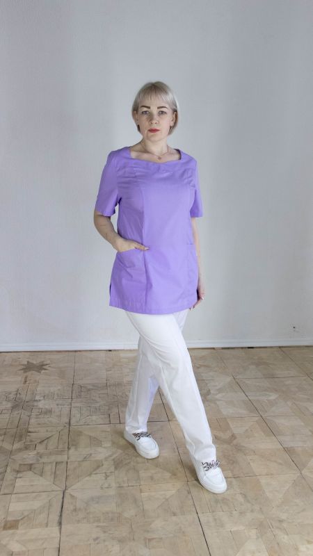 Блуза медицинская женская 23с8-490 (цвет - сиреневый)